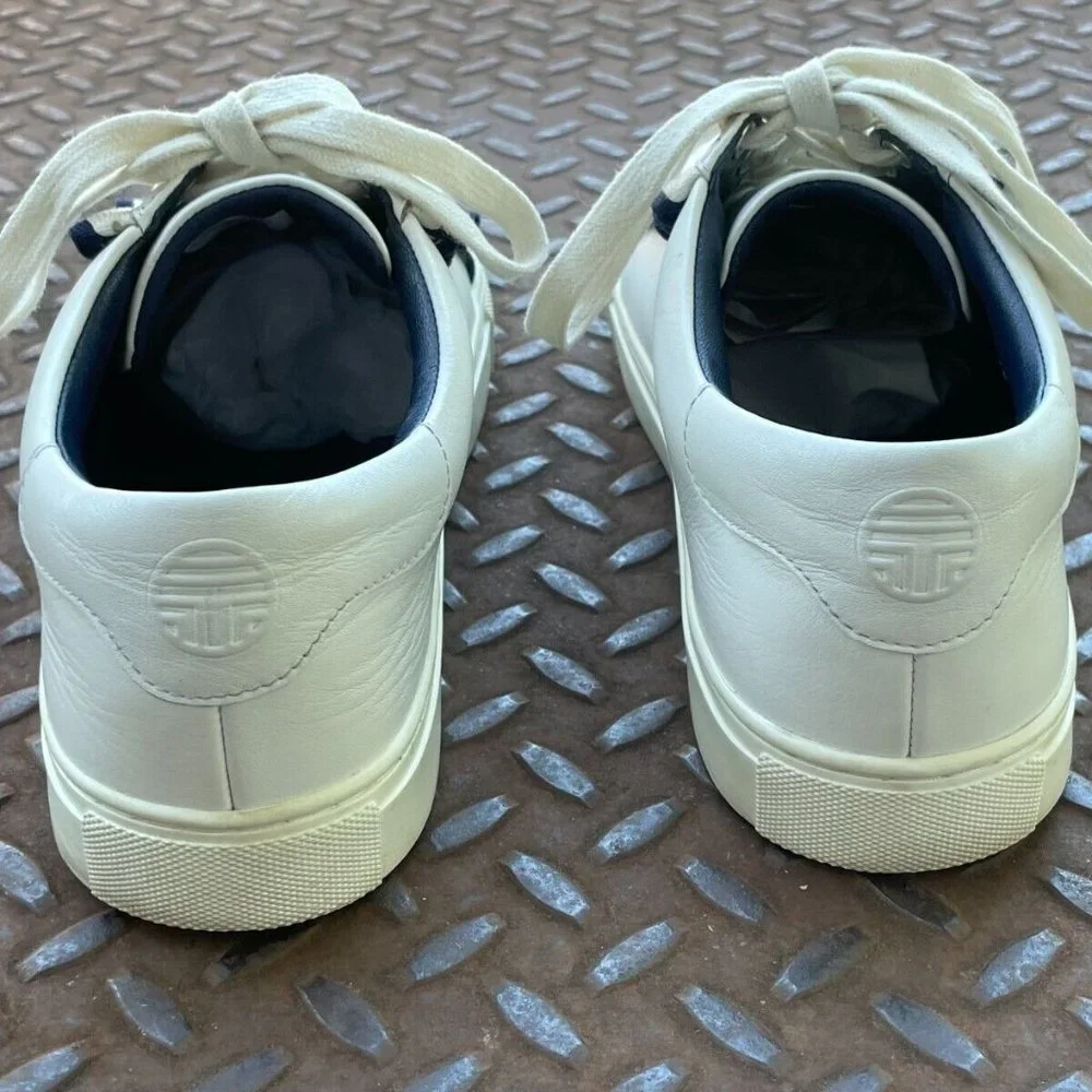 Tory Burch Women Sneaker White Leather Upper Lace Up Sport Shoes Size 9M - Picture 6 of 12
